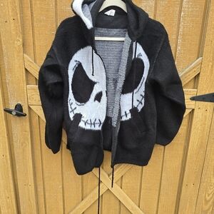 Black and White Skull Hoodie